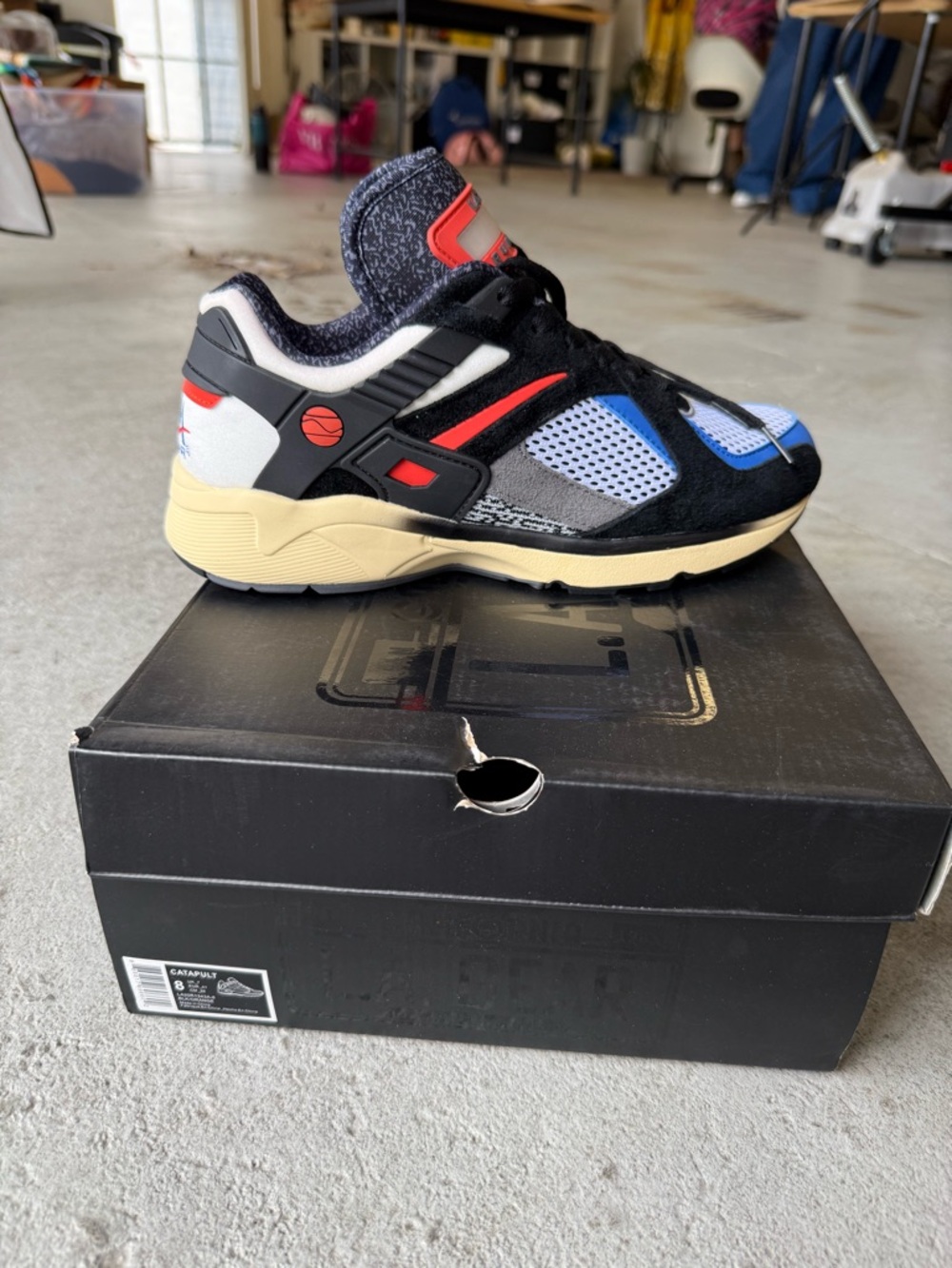 Women’s Black/Blue/Red Athletic Sneakers